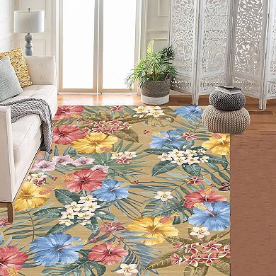 ANIXOL Modern Floral Accent Rug