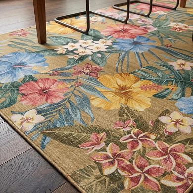ANIXOL Modern Floral Accent Rug