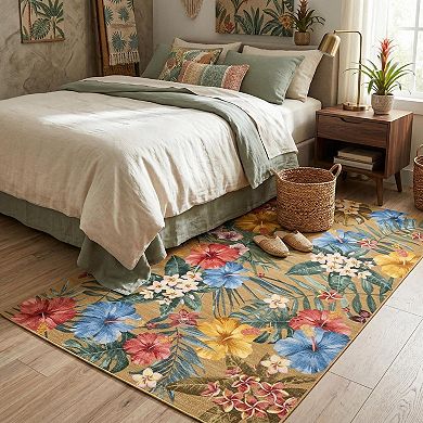 ANIXOL Modern Floral Accent Rug