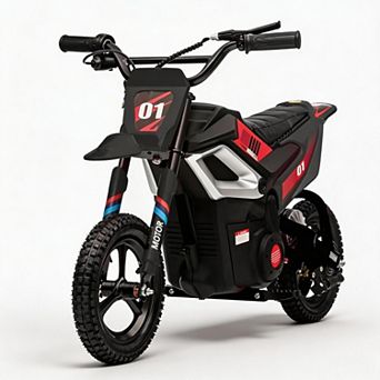 350W 24V Electric Dirt Bike for Teens, 12" Fat Tire Motorcycle with 14MPH Speed & 130 LBS Max Load