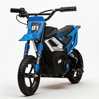 350W 24V Electric Dirt Bike for Teens, 12" Fat Tire Motorcycle with 14MPH Speed & 130 LBS Max Load