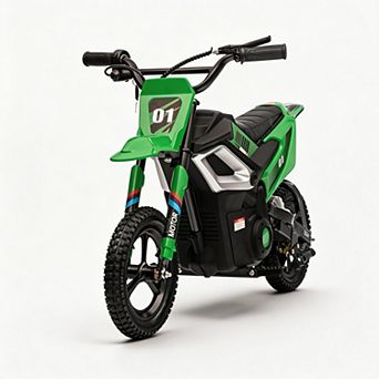 350W 24V Electric Dirt Bike for Teens, 12" Fat Tire Motorcycle with 14MPH Speed & 130 LBS Max Load