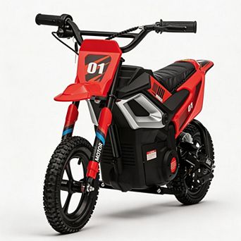 350W 24V Electric Dirt Bike for Teens, 12" Fat Tire Motorcycle with 14MPH Speed & 130 LBS Max Load