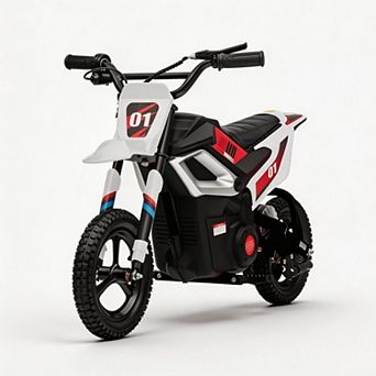 350W 24V Electric Dirt Bike for Teens, 12" Fat Tire Motorcycle with 14MPH Speed & 130 LBS Max Load