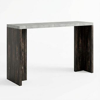 55 Inch Counter Height Bar Table,Rectangular Faux Marble Top,High Top Dining Table for Dining Room