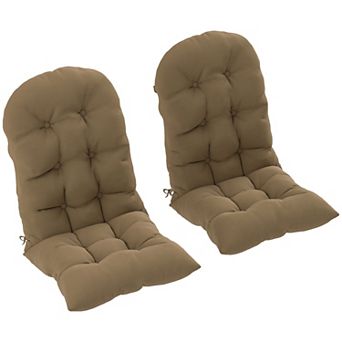 2 pc Adirondack Cushions, Tufted High Back Patio Chair Cushions