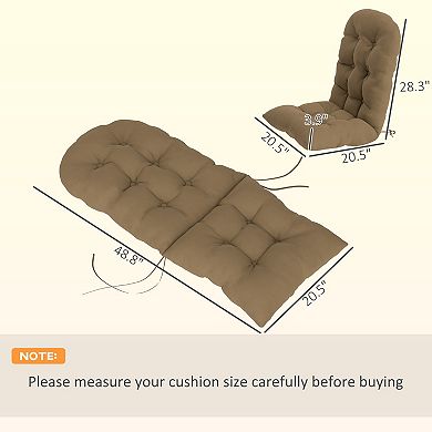 2 PCS Adirondack Cushions, Tufted High Back Patio Chair Cushions