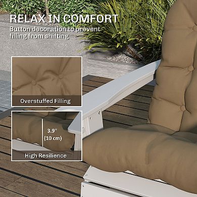 2 PCS Adirondack Cushions, Tufted High Back Patio Chair Cushions
