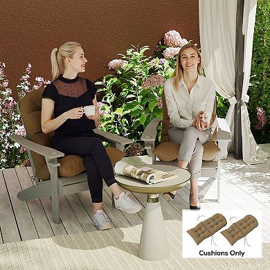 2 PCS Adirondack Cushions, Tufted High Back Patio Chair Cushions