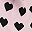 Black Pink Hearts