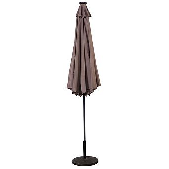10 ft. Steel Cantilever Patio Umbrella with Crank and LED Lights