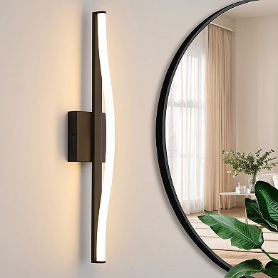 POWLIG 23.62" Modern Wall Sconce - Dimmable LED Light with Adjustable Temperature and Acrylic Shade