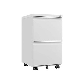 2 Drawers Lock Metal Vertical Office File Cabient With Wheels Mobile
