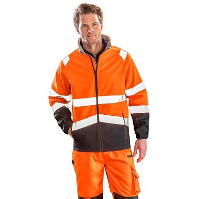 SAFE-GUARD by Result Mens Printable Safety Soft Shell Jacket