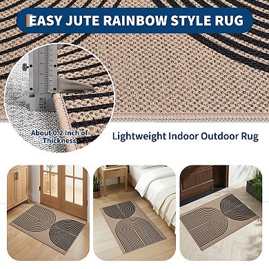 Contemporary Area Rug Machine Washable Exquisite Vacuum Clean Carpet for Dining Room Bedroom