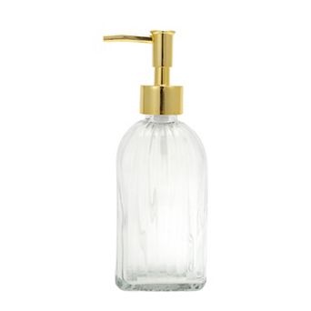 Rectangular Bottom Vertical Stripes Soap Dispenser 13.53oz 1 pc