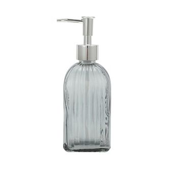 Rectangular Bottom Vertical Stripes Soap Dispenser 13.53oz 1 pc
