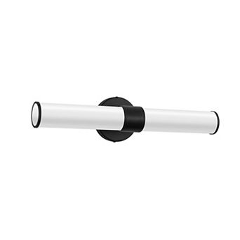 POWLIG 20" Modern Wall Sconce, 2-Light Dimmable Bathroom Vanity Light with Milky White Glass Shade