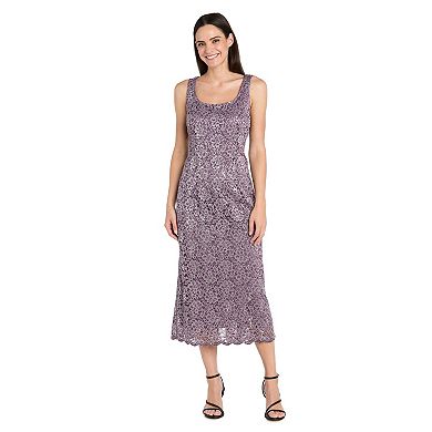 Petite R&M Richards 2-pc. Lace Column Dress & Scalloped Open-Front Jacket Set