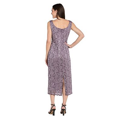 Petite R&M Richards 2-pc. Lace Column Dress & Scalloped Open-Front Jacket Set