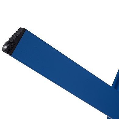 27.5 Inch Round Foldable Metal Outdoor Side Table Powder Coated Steel Frame