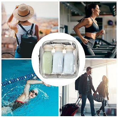 Refillable Flip Cap Travel Container Set 3.4oz 3Pcs