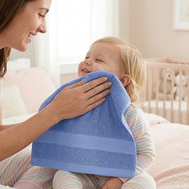 Solid Cotton Washcloths, 13" x 13" Soft Absorbent Reusable Face Cloth for Bathroom 13" x 13"