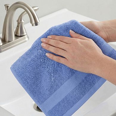 Solid Cotton Washcloths, 13" x 13" Soft Absorbent Reusable Face Cloth for Bathroom 13" x 13"