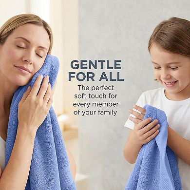 Solid Cotton Washcloths, 13" x 13" Soft Absorbent Reusable Face Cloth for Bathroom 13" x 13"