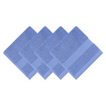 Solid Cotton Washcloths, 13" x 13" Soft Absorbent Reusable Face Cloth for Bathroom 13" x 13"