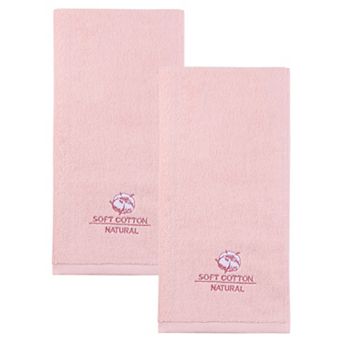 Ultra Soft Cotton Hand Towel with Cute Embroidery, 13" x 29" Absorbent Towel for Bathroom