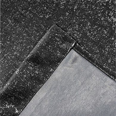 Dainty Home 2-Pack Artistic 100% Blackout Grommet Curtain Panel Pair with 3D Lurex Texture