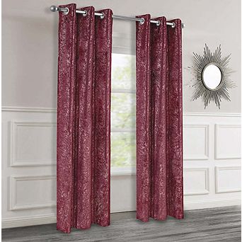 Dainty Home 2-Pack Artistic 100% Blackout Grommet Curtain Panel Pair with 3D Lurex Texture