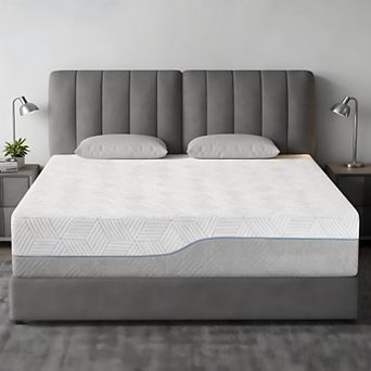 Opoiar 14 Inch Memory Foam Mattress, Dual Firm Flip Design, Cooling Gel High Density Support Bed Mat