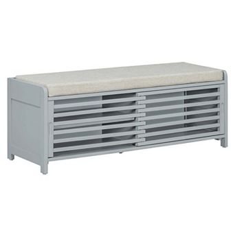 Storage Shoe Bench with Retro Charm for Entryway