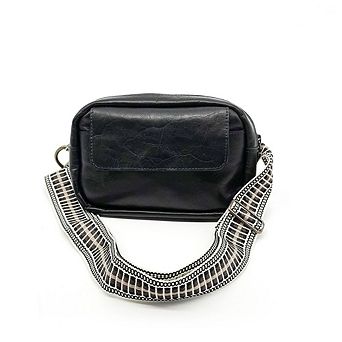 Belt Bag Leather Woven Strap