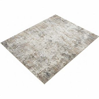 8x10 Washable Neutral Abstract Area Rug Soft Non Slip Indoor Floor Carpet