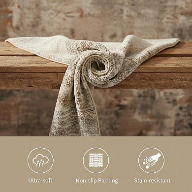 8x10 Washable Neutral Abstract Area Rug Soft Non Slip Indoor Floor Carpet