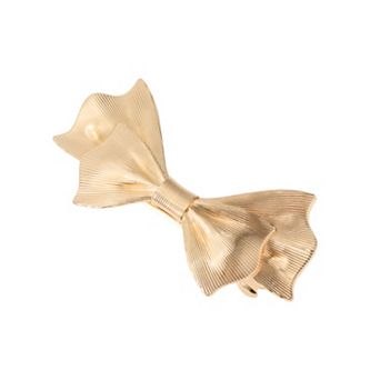 Elegant Bow Hair Clips for Home Gold Tone 1 pc