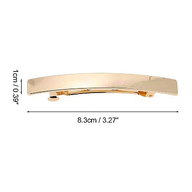 Grace Polished Square Hair Barrettes 1 Pc