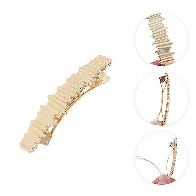 Fashion Irregular Hair Clips for Home Gold Tone 1 Pc