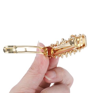 Fashion Irregular Hair Clips for Home Gold Tone 1 Pc