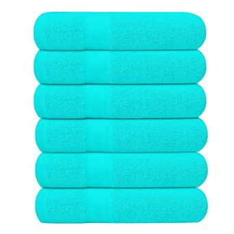6 Pack Bath Towels Cotton Larger Weight Quicker To Dry Super Soft And Absorbent For Bathroom