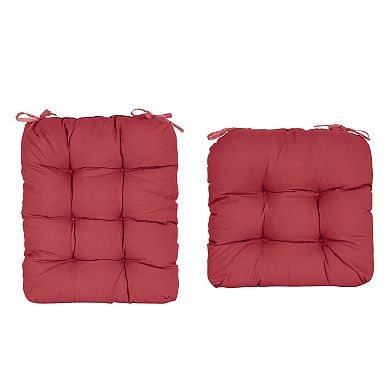 2PCS Waterproof Rocking Chair Cushion Set with Ties