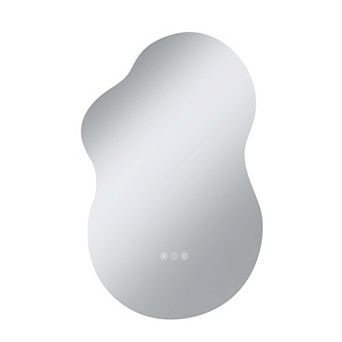 20"W x 32"H Backlit Cloud-Shaped Glass Bathroom Vanity Mirror Dimmable LED Lights Fog-Free