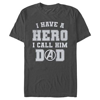 Men's Marvel Father's Day I Have A Hero I Call Him Dad Graphic Tee