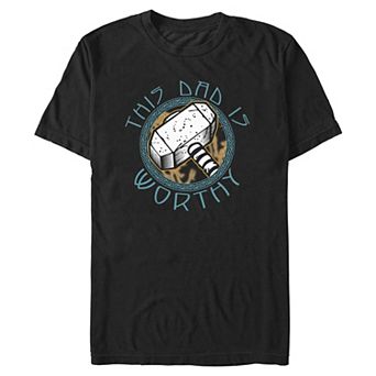Men's Marvel Father's Day Thor This Dad Is Worthy Graphic Tee