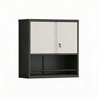 Metal Adjustable 2 Doors Metal Kitchen Pantry Cabinet With Adjustable Shelves