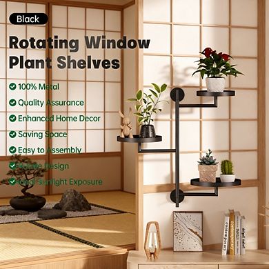 Kaelin Home Window Rotating Plant Stand Shelf