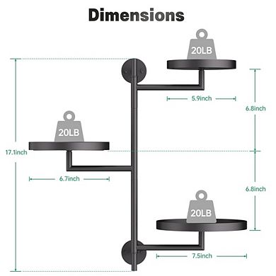 Kaelin Home Window Rotating Plant Stand Shelf